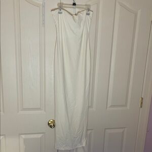 FOREVER 21 Cream Midi Tube Dress